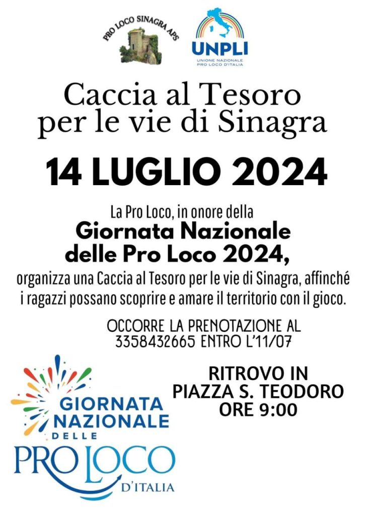 SINAGRA – Caccia al tesoro per le vie del paese