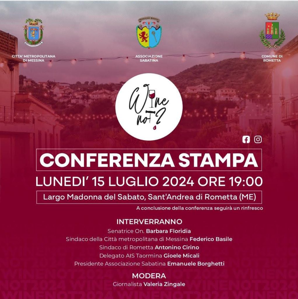 WINE NOT 2024 – Il 4 agosto nel borgo romettese