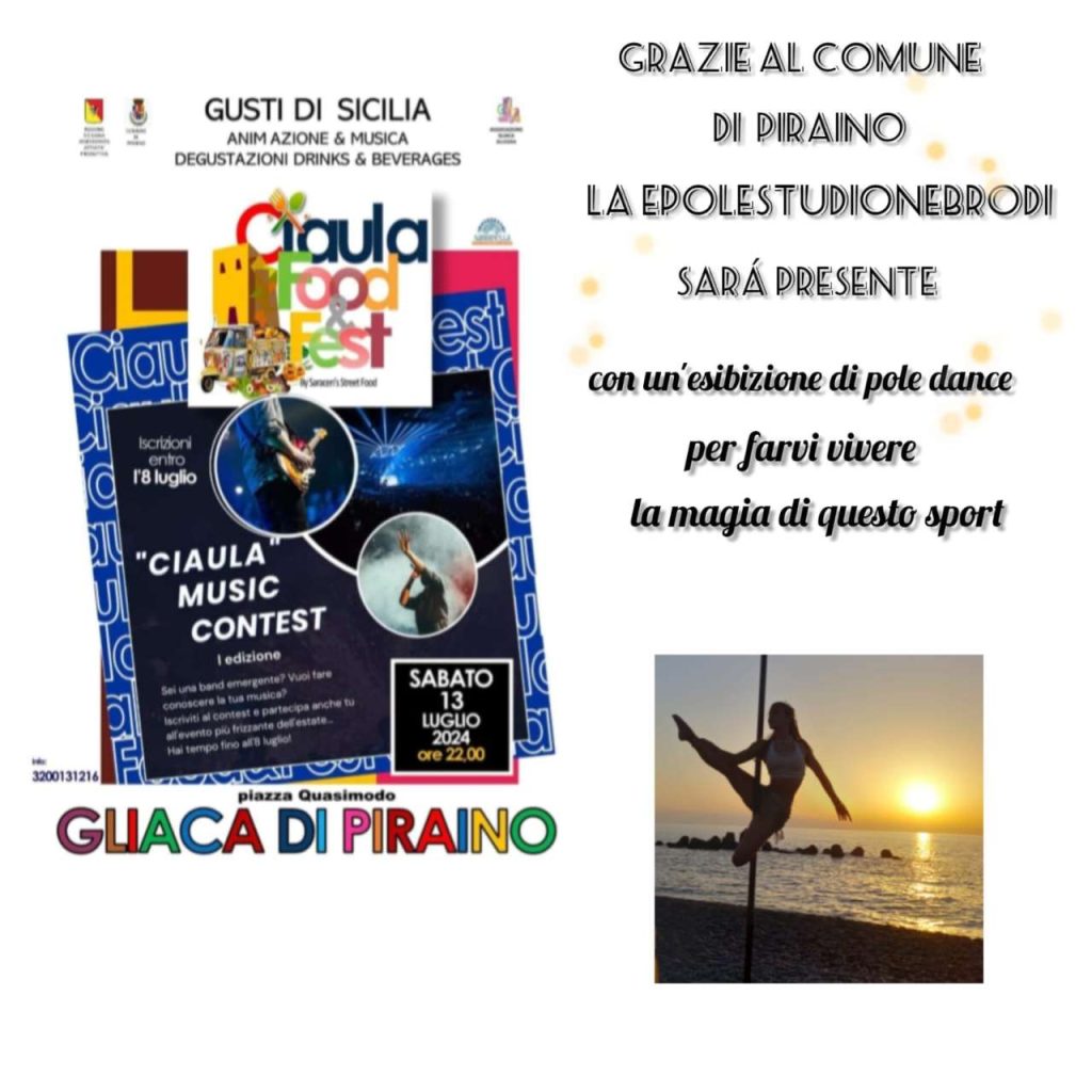 CIAULA FOOD & FEST 2024 – Ci saranno anche le ginnaste dell’Epole Studio Nebrodi di Rocca di Capri Leone