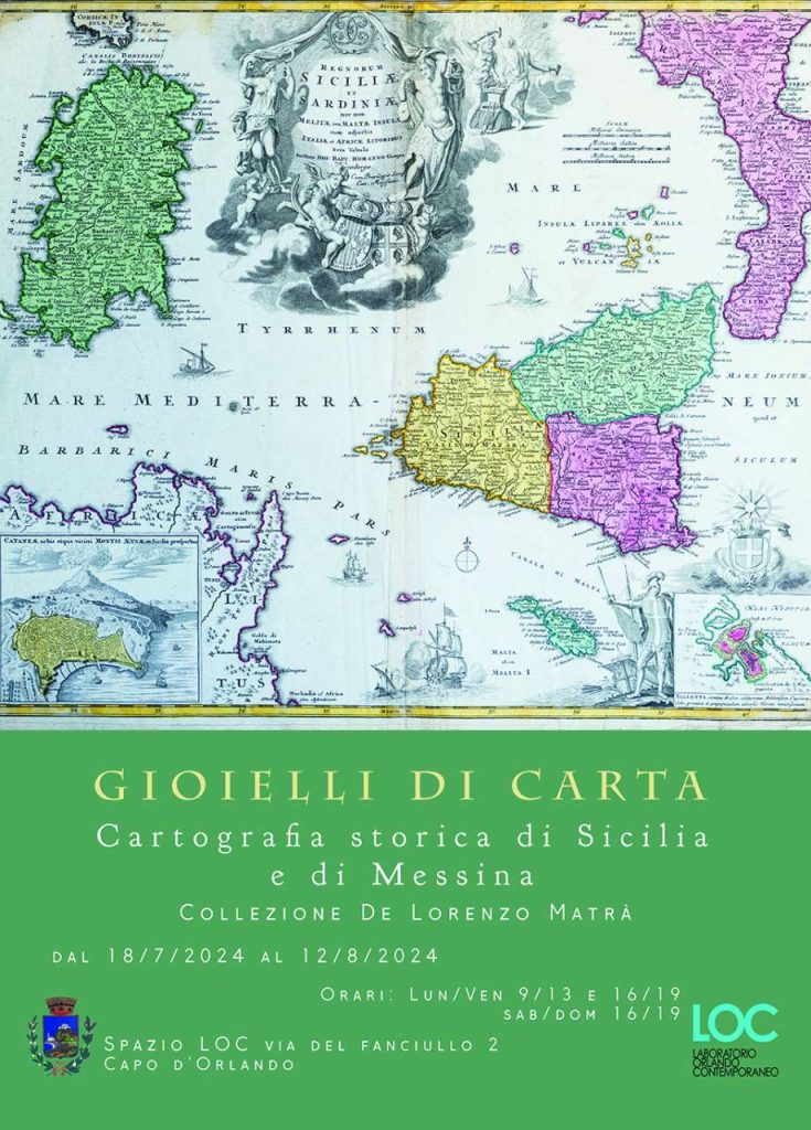 MOSTRE – Ritorna in esposizione allo Spazio LOC di Capo d’Orlando la storica collezione di carte geografiche dei coniugi Lorenzo-Matrà