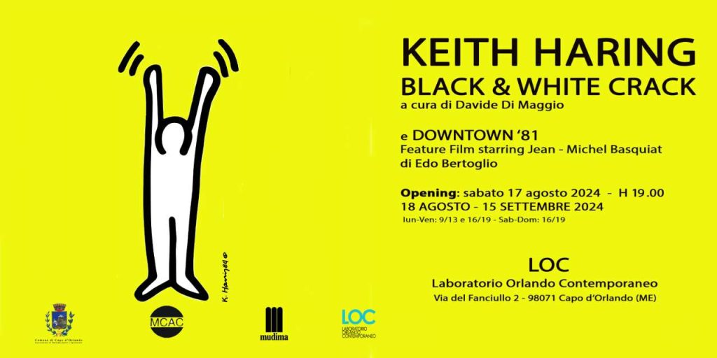 CAPO D’ORLANDO – Allo Spazio Loc la mostra di Keith Haring “Black & White Crack” e Downtown ’81 docu-film sulla vita di Jean-Michel Basquiat di Edo Bertoglio a cura di Davide Di Maggio