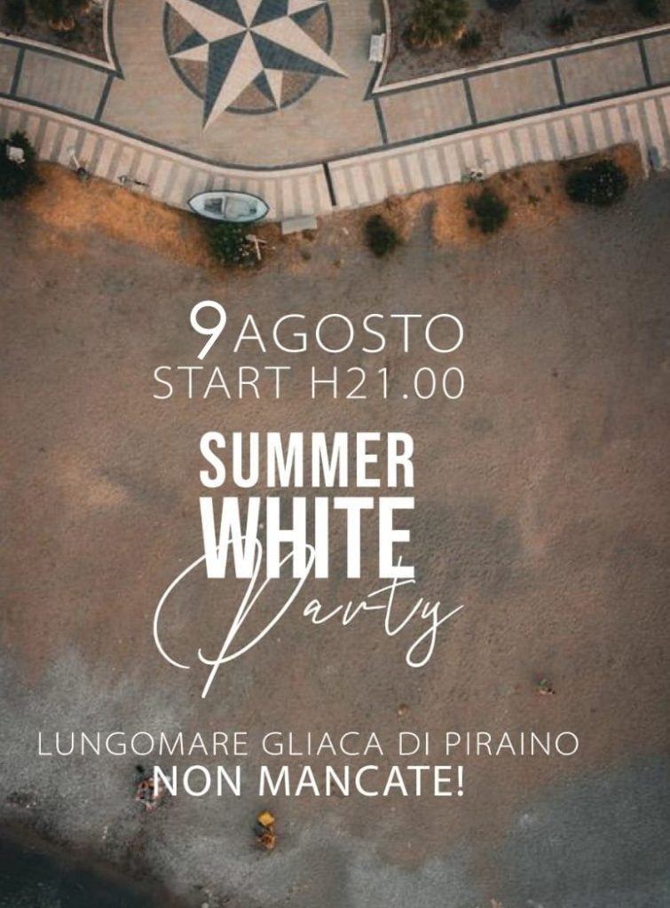SUMMER WHITE PARTY 2024 – Il 9 agosto sulla spiaggia di Gliaca di Piraino