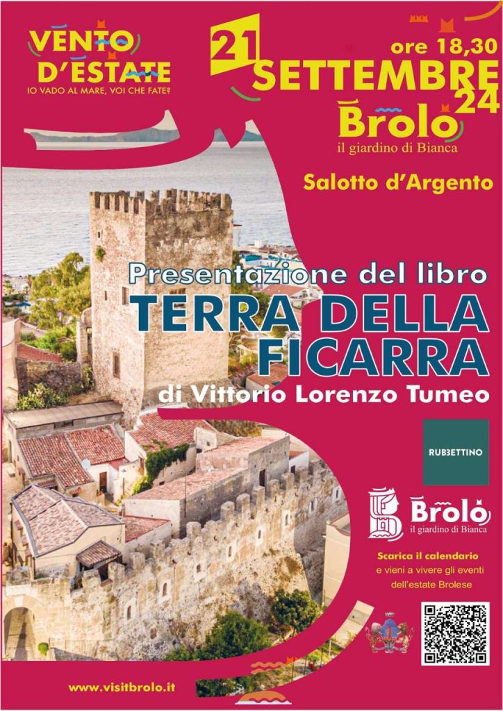 TERRA DI FICARRA – Sabato, a Brolo, Vittorio Lorenzo Tumeo presenta il suo libro