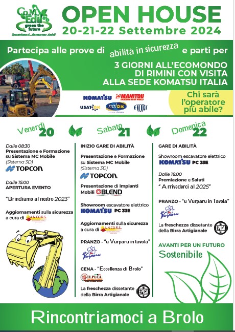 OPEN HOUSE Co.M.Edil – Il Programma. Sarà una festa per valorizzare le eccellenze tecnologiche ma anche quelle enogastronomiche del territorio
