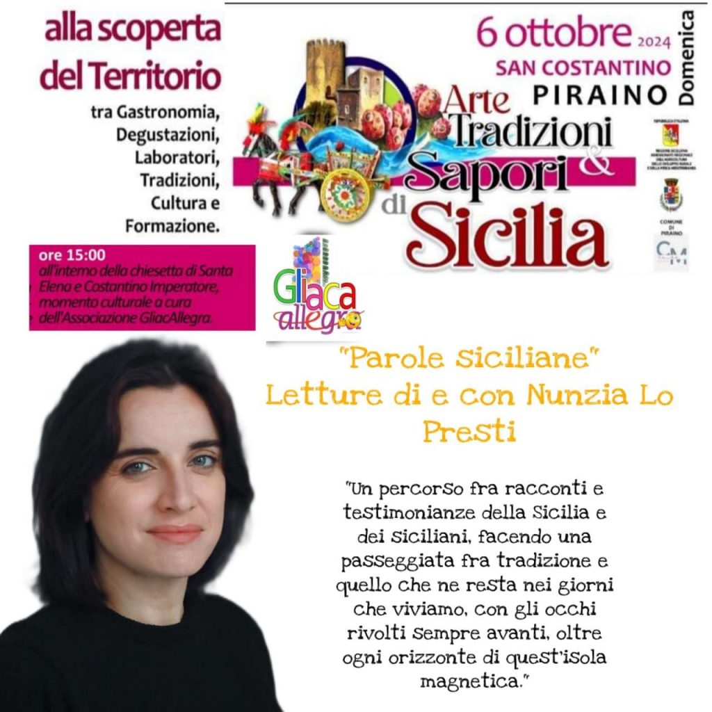 NUNZIA LO PRESTI – Le sue storie a “”Arte Tradizioni & Sapori di Sicilia” la festa popolare di San Costantino