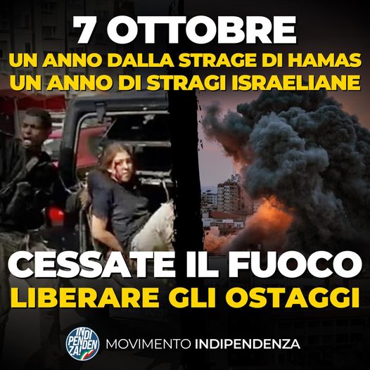 UN ANNO ED UN GIORNO – Cessate il fuoco. Liberate gli ostaggi