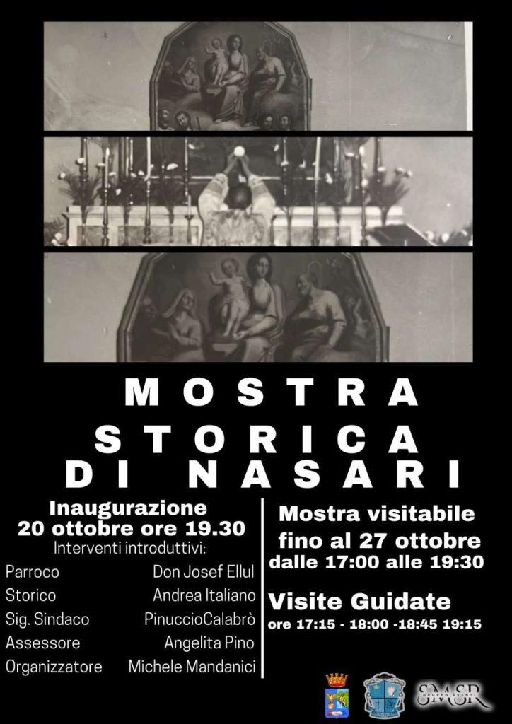 UN  VIAGGIO NELLA STORIA – A Barcellona P.G. la Mostra Storica di Nasari