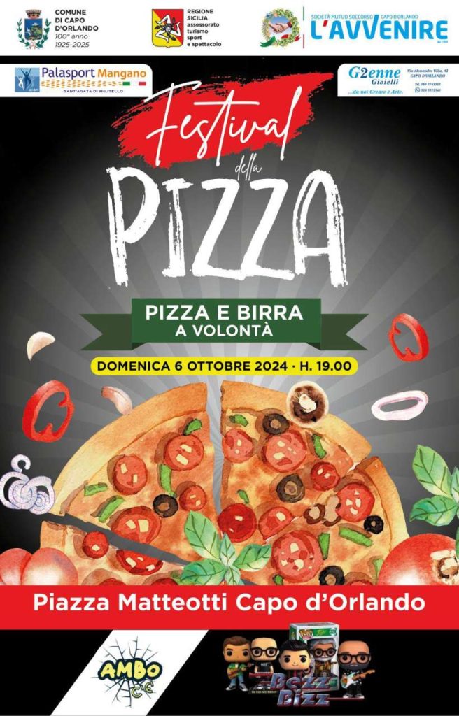 FESTA DELLA PIZZA – A Capo d’Orlando si farà il 6 ottobre