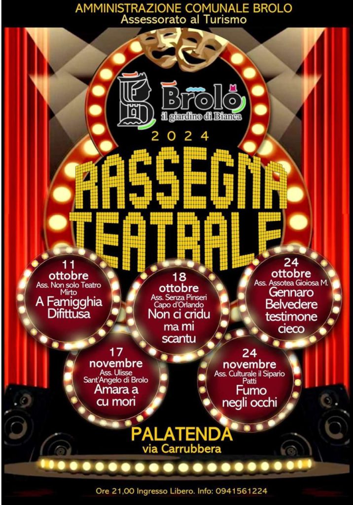 RASSEGNE – A Brolo, a venerdì, si avvia la stagione teatrale