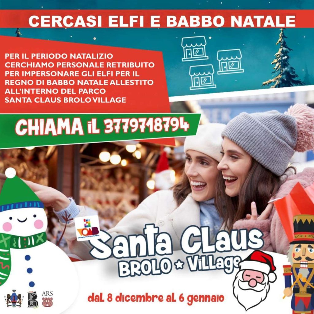 BROLO – AAA Cercasi Elfi e Babbo Natale per il “Santa Claus Village”