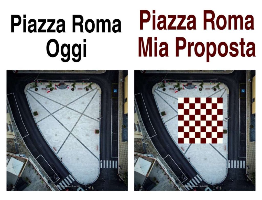 #POURPARLER – L’idea degli scacchi, in Piazza Roma, a Brolo