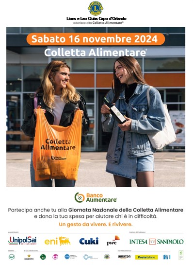 COLLETTA ALIMENTARE – Domani all’Md di Capo D’Orlando con i volontari dei Lions Club e del Leo Club