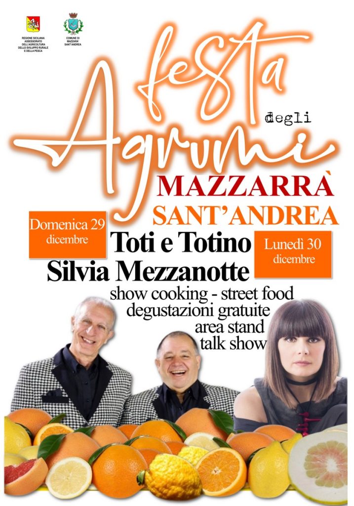 FESTA DEGLI AGRUMI – A Mazzarrà Sant’Andrea il 29 e 30 dicembre