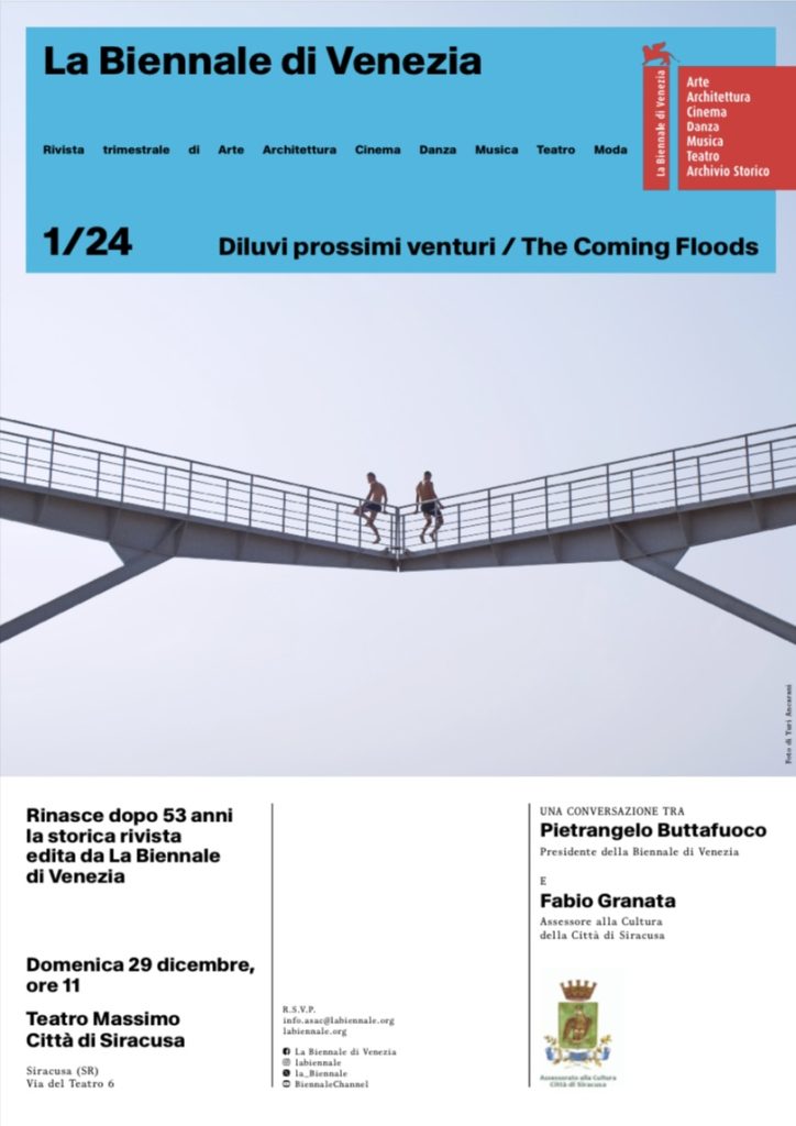 SIRACUSA – L’anteprima nazionale della rivista de “La Biennale” di Venezia