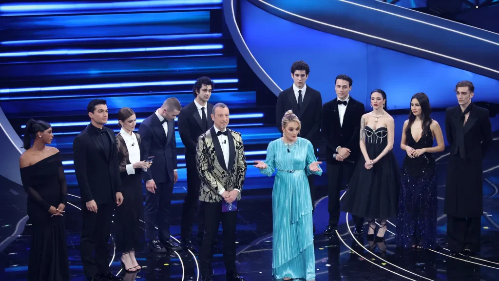 SANREMO 2025 – “Il Cast di Mare Fuori ospiti della terza serata insieme ai Duran Duran, Edoardo Bennato e Iva Zanicchi