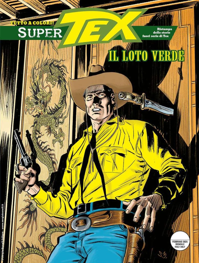 IN EDICOLA SUPER TEX – Tutto a colori “Il Loto Verde”: l’enigmatica maschera del nemico