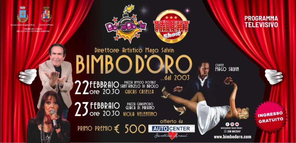 BIMBO D’ORO 2025 – Tutto è pronto: il 22 febbraio a Sant’Angelo di Brolo e il 23 febbraio a Gliaca di Piraino