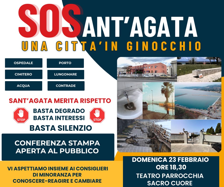 SANT’AGATA MILITELLO – Una conferenza stampa per denunciare la crisi e il degrado della Città