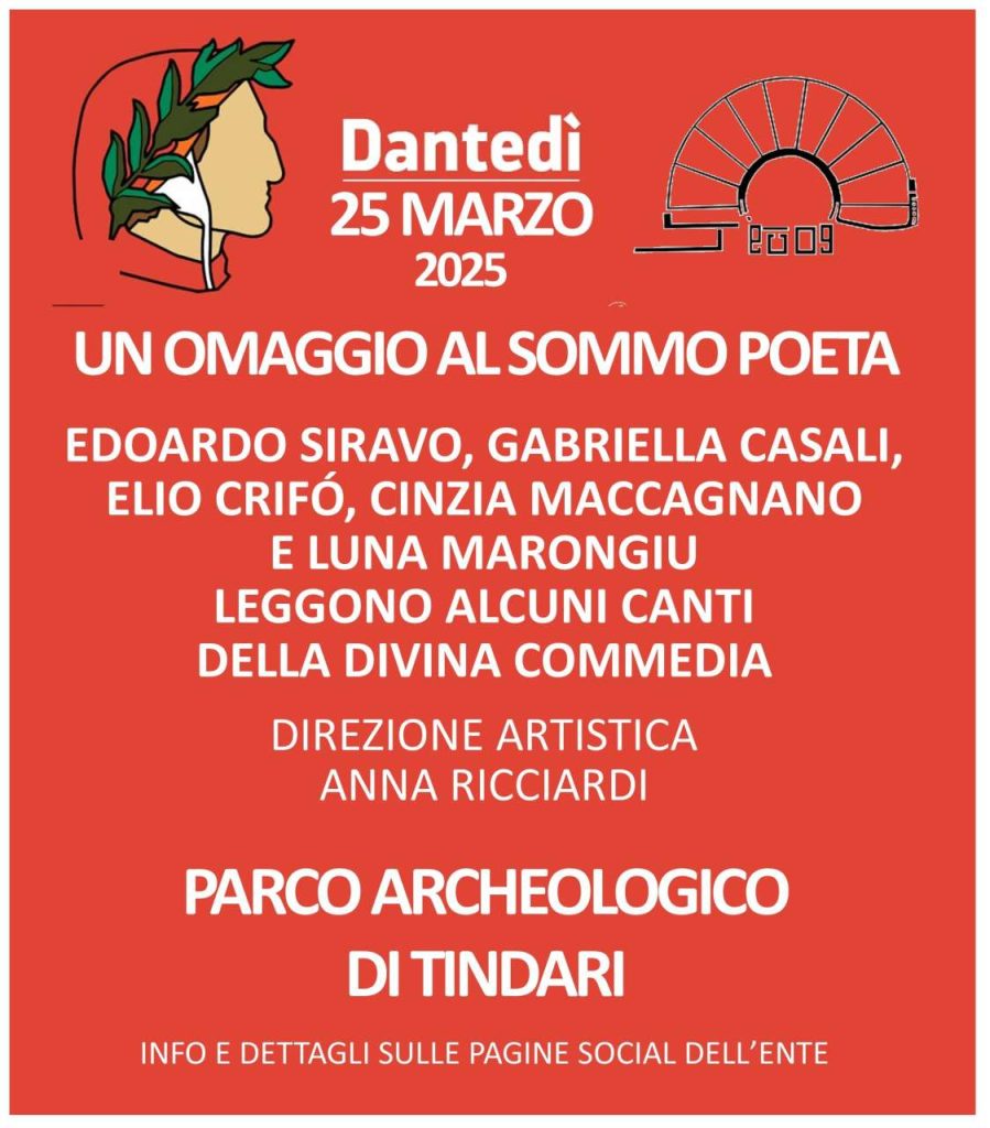 25 MARZO – Tindari celebra il DanteDì con un omaggio al Sommo Poeta