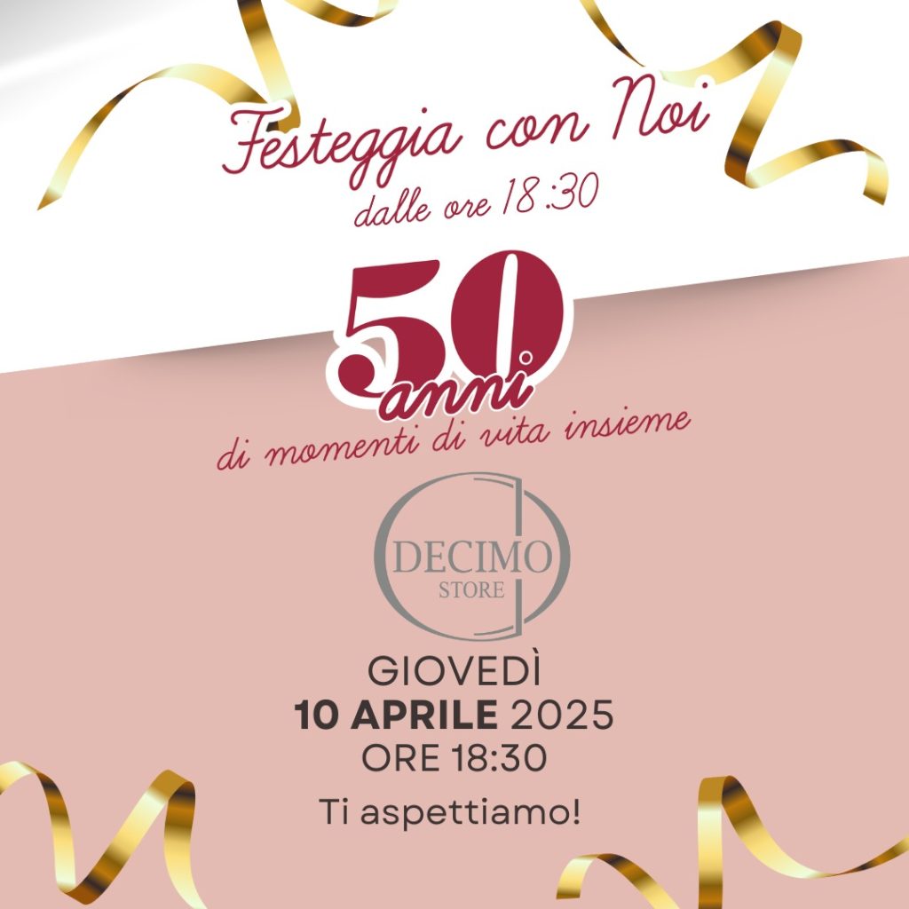 DECIMO FESTEGGIA 50 ANNI – Domani, una giornata di festa tra dolci, sorrisi e gratitudine