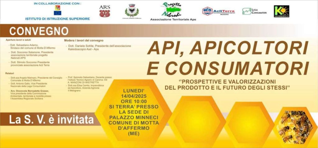 API & APICOLTORI – A Motta D’Affermo il 14 aprile un convegno su prospettive e valorizzazioni del prodotto e futuro del comparto
