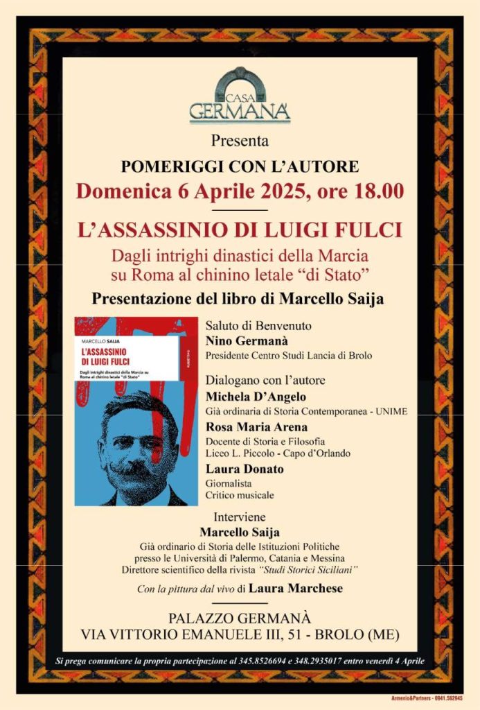 INCONTRO CON L’AUTORE – A Brolo la presentazione del libro di Marcello Saija