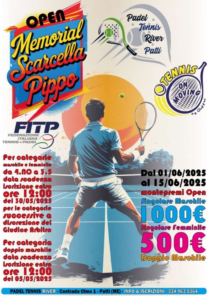 RIVER TENNIS PATTI – Al via il Memorial dedicato a Pippo Scarcella