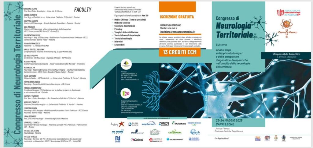 NEUROLOGIA TERRITORIALE – Capri Leone si prepara ad accogliere il Congresso: due giorni di alta formazione e confronto