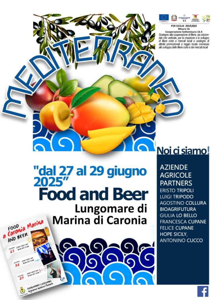 CONSORZIO MEDITERRANEO – Frutti tropicali e filiera corta anche al “Food and Beer” di Caronia