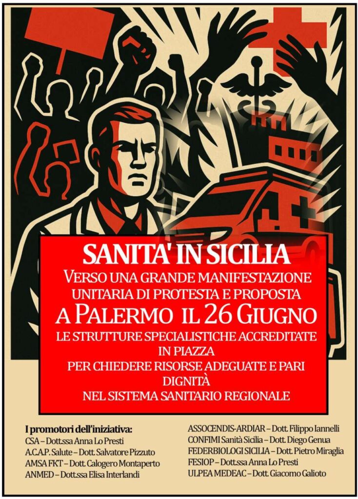 SANITA’ IN SICILIA – Verso una grande manifestazione unitaria di protesta e proposta a Palermo