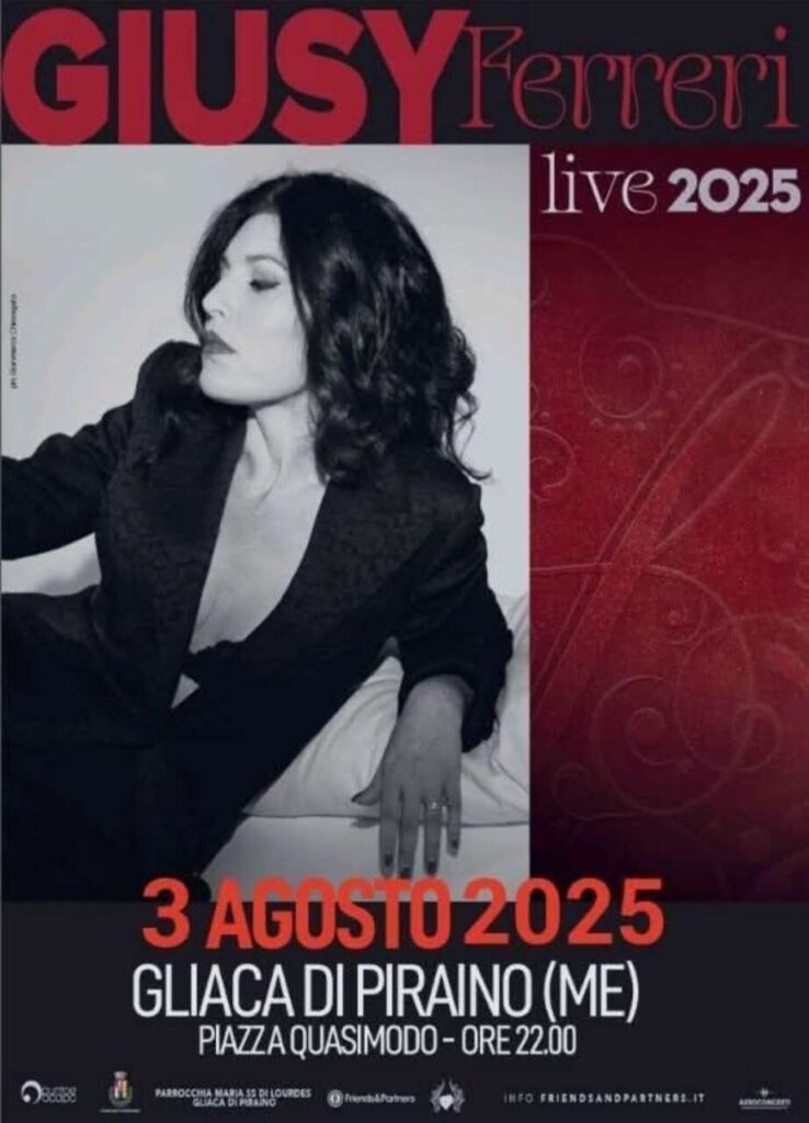 PIRAINO – Un agosto ricco di eventi: attesa per il concerto di Giusy Ferreri il 3 agosto