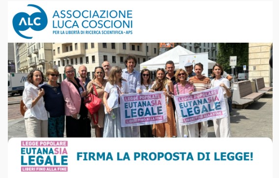 SCELTE – Parte la raccolta firme per una legge sull’eutanasia legale: “Libertà di scegliere, non obbligo per nessuno”