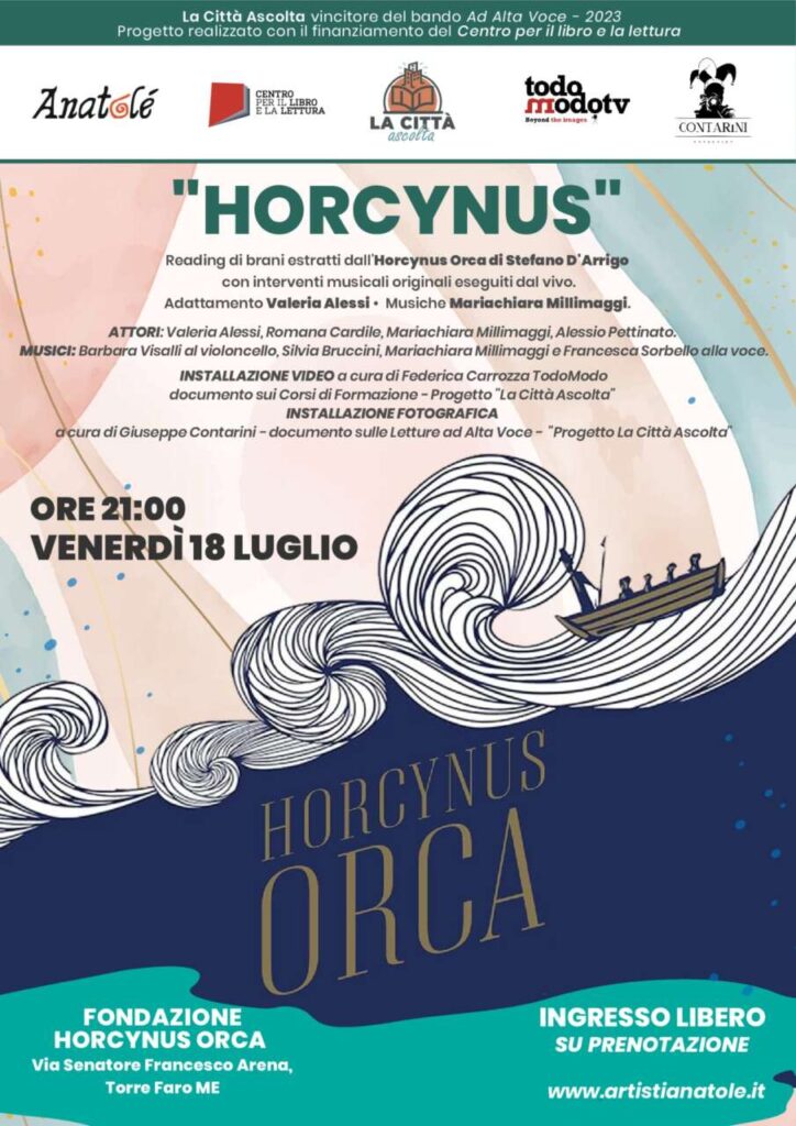 LA CITTÀ ASCOLTA – Venerdì 18 luglio alla Fondazione Horcynus Orca il reading che chiude il progetto di lettura ad alta voce