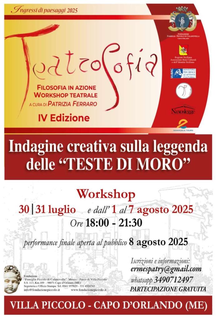 TEATROSOFIA – Torna a Capo D’Orlando la IV edizione del workshop ideato e curato dall’attrice Patrizia Ferraro