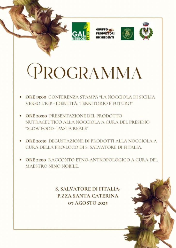 IL FUTURO PASSA DAL TERRITORIO – Suino Nero dei Nebrodi e Nocciola di Sicilia verso la DOP e l’IGP