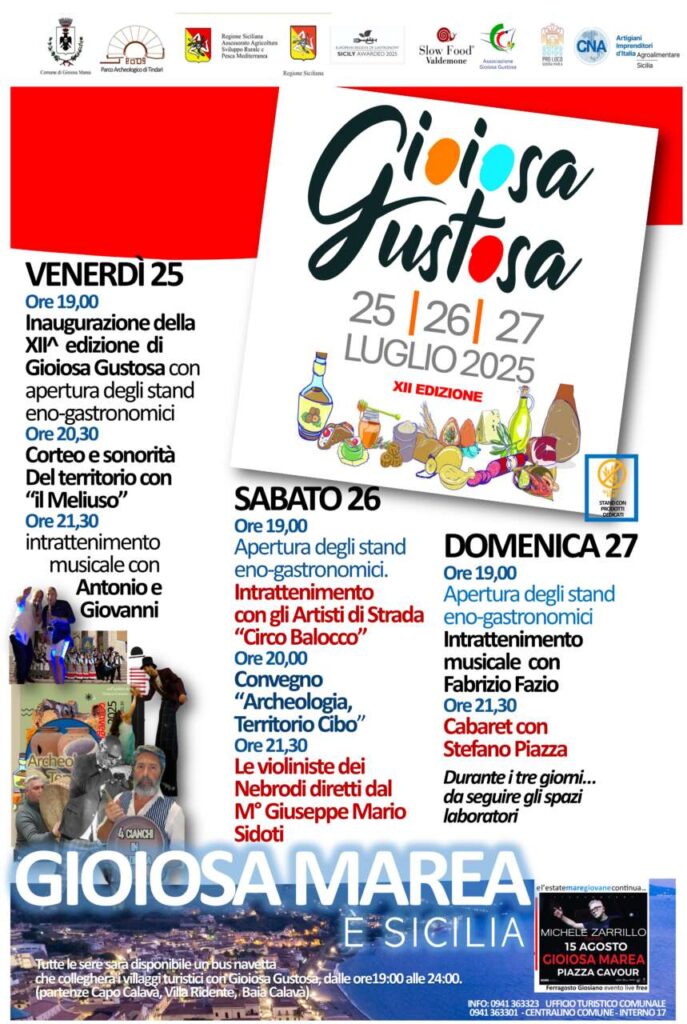 DA DOMANI – Gioiosa Gustosa … ecco cosa e chi ci sarà