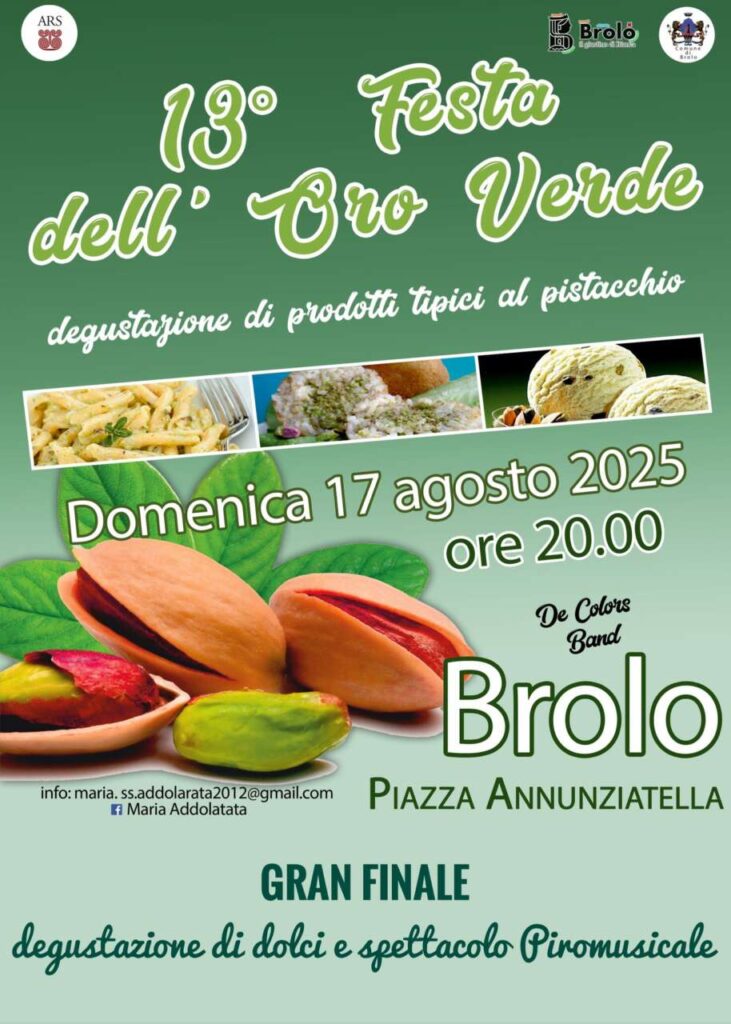 FESTA DELL’ORO VERDE – Domani a Brolo si celebra il pistacchio