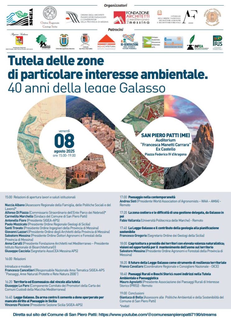 SAN PIERO PATTI – Tutela delle zone di particolare interesse ambientale. 40 anni della legge Galasso