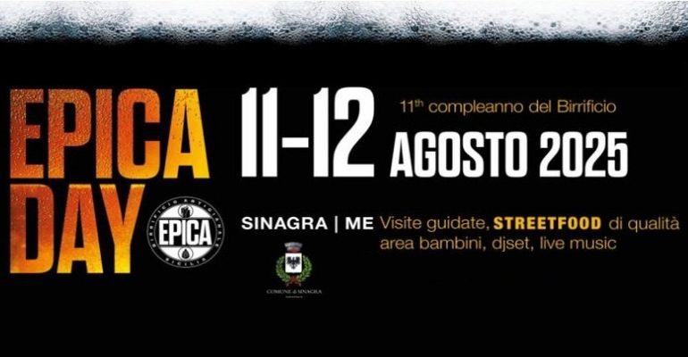 EPICA DAY 2025 – A Sinagra eventi musicali e festa della birra artigianale, dall’11 al 13 agosto modifiche alla viabilità lungo le strade provinciali 146A e 146bis
