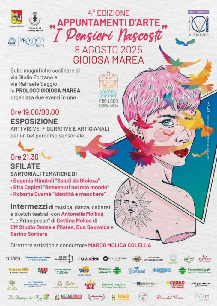 GIOIOSA MAREA – Appuntamenti d’Arte “I pensieri nascosti”. L’evento dedicato a storie, miti e leggende di Sicilia