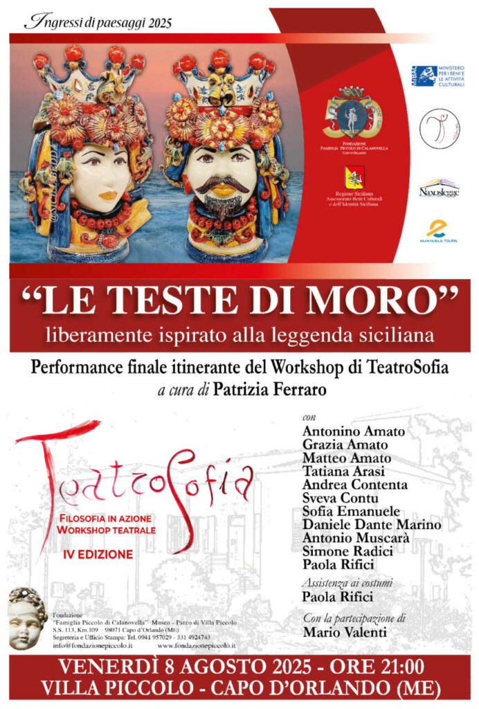 CAPO D’ORLANDO – Villa Piccolo, venerdì 8 agosto la performance finale del workshop di TeatroSofia