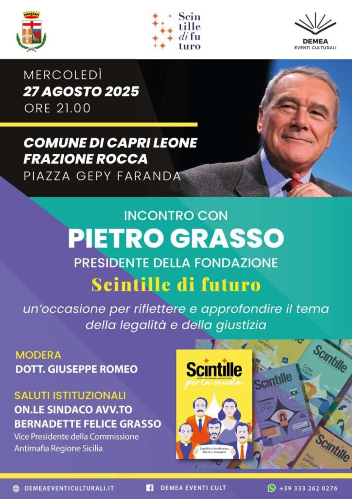 PIETRO GRASSO – A Capri Leone per un incontro su legalità e giustizia