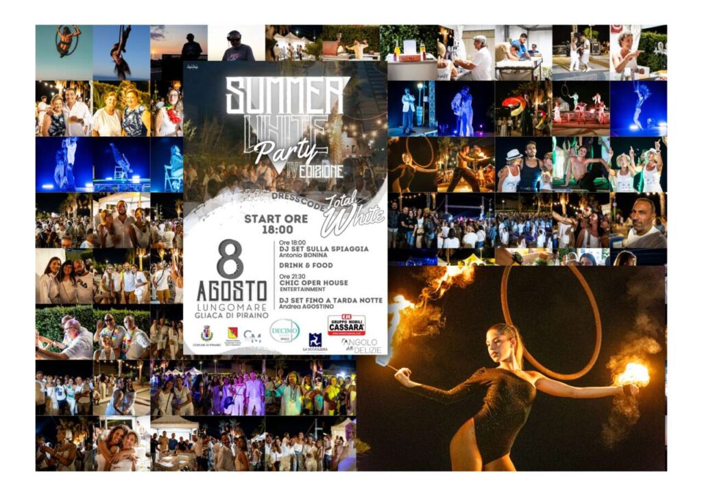 SUMMER WHITE PARTY – A Piraino una notte di musica, amicizia e valorizzazione del territorio