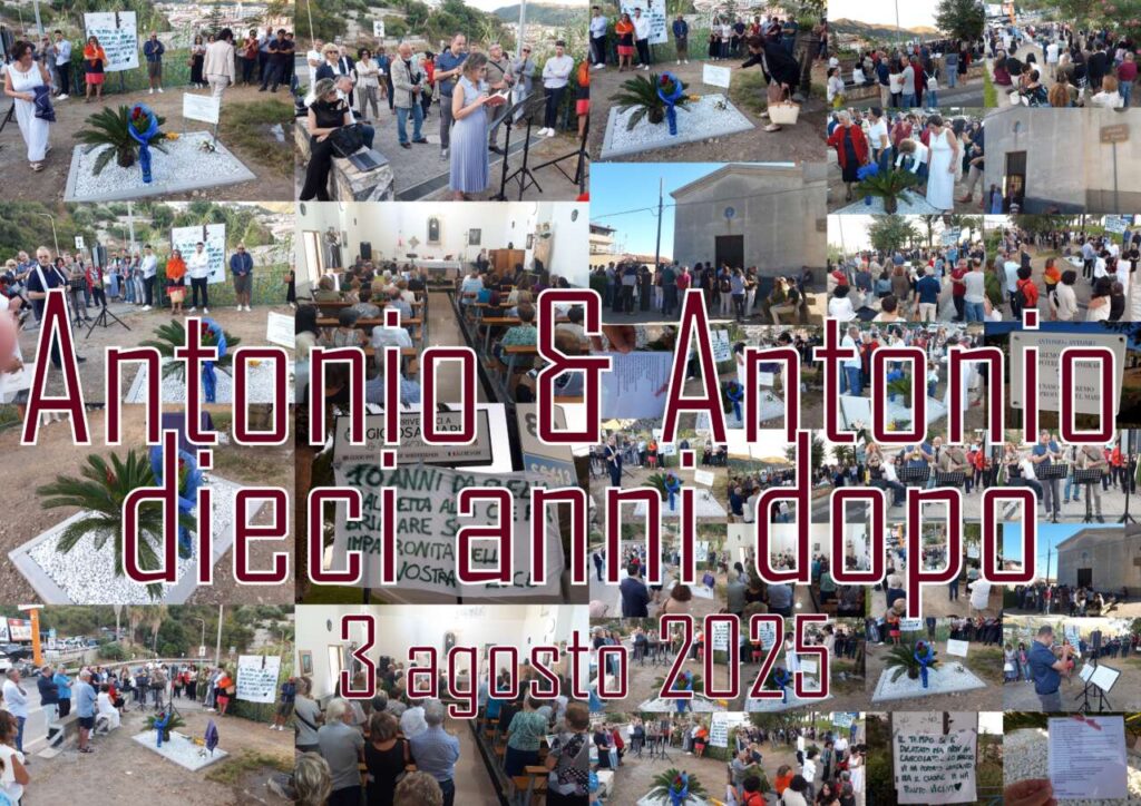3 AGOSTO 2025 – A dieci anni dalla tragedia: Brolo ricorda Antonio Pizzuto e Antonio Caporlingua