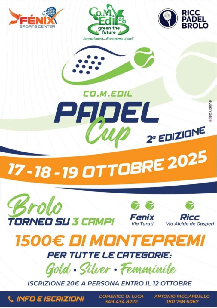 PADEL CUP – A Brolo, tutto pronto per l’edizione 2025 di un torneo tanto atteso