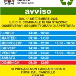BROLO - nuovi orari per il Centro Comunale di Raccolta
