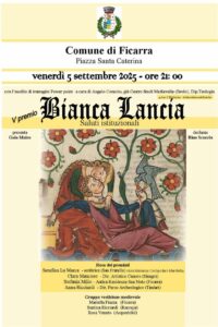 DOMANI – Ficarra celebra le donne con il V Premio “Bianca Lancia”
