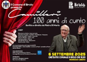BROLO – Si celebrano i 100 anni di Andrea Camilleri con lo spettacolo “Camilleri – 100 anni di cunto”