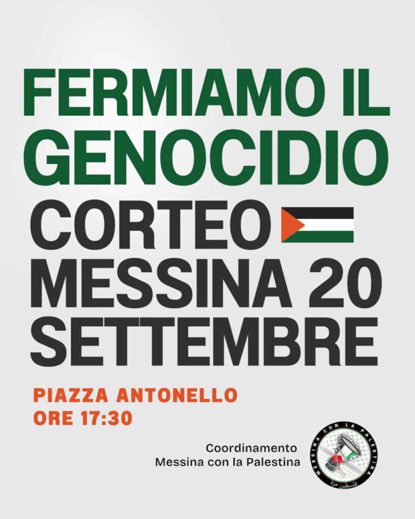 MESSINA CON LA PALESTINA – Il sit-in a sostegno della Global Sumud Flotilla in missione verso Gaza