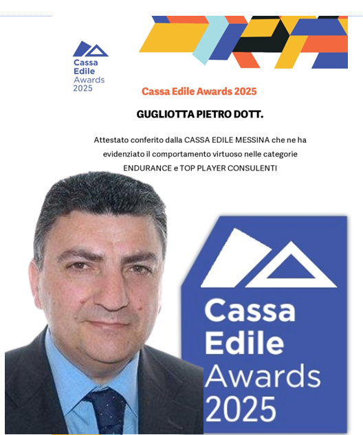 RICONOSCIMENTI – Il Premio Cassa Edile Awards 2025 per il Dott. Pietro Gugliotta